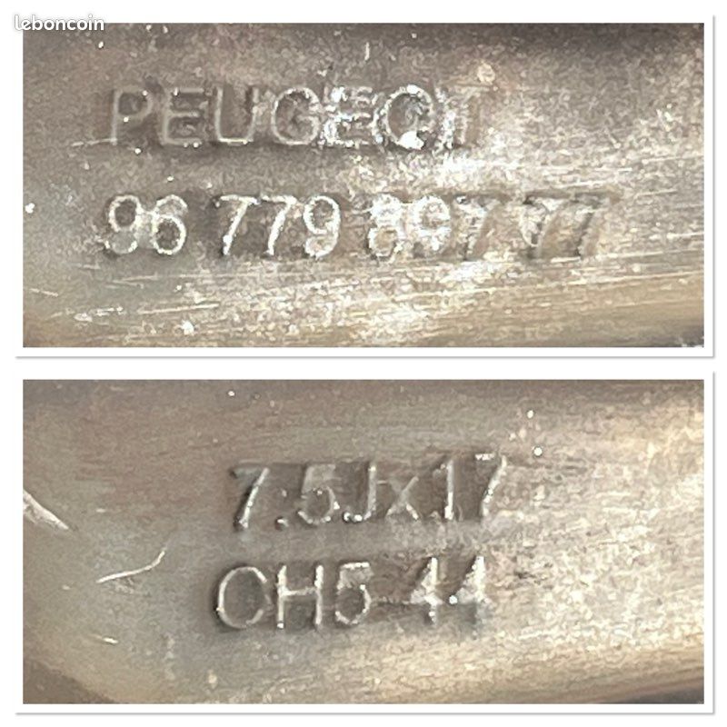 4 jantes alu 17" Peugeot 308 Ph2 Gt Line (image 4)