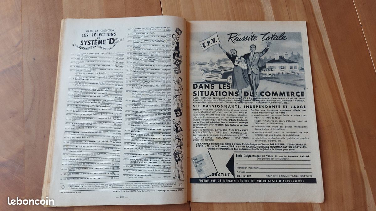 Revue bricoleur : Système D n°143 - Novembre 1957 - magazine vintage de bricolage (image 10)