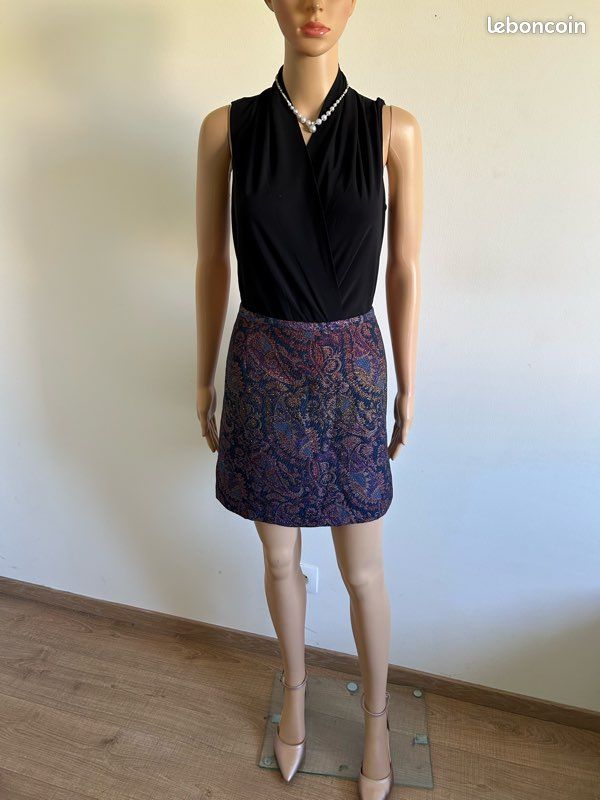 Jupe Jacquard Neuve Morgan - Taille 40, Multicouleur, Avec étiquettes