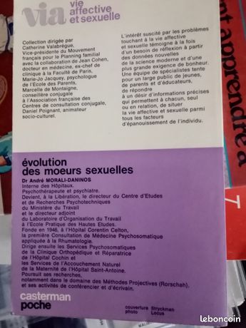 Evolution des mœurs sexuelles Casterman poche Livres