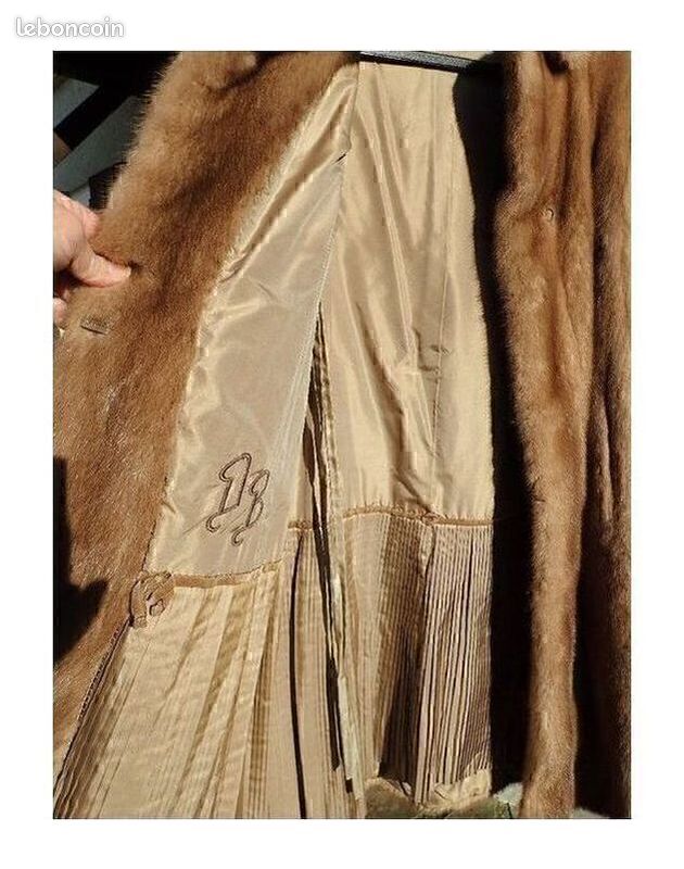 Manteau En Fourrure D'élevage - Taille 40 - Occasion Très Bon état