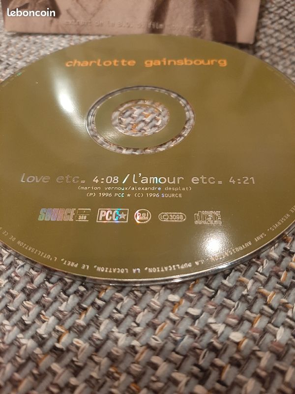 Charlotte Gainsbourg - single cd 2 titres (image 2)