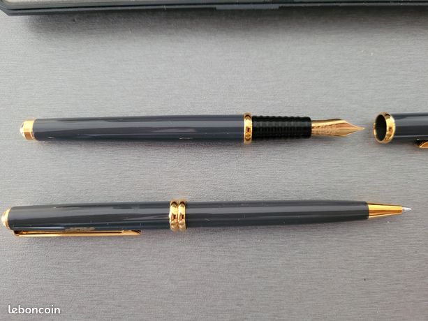 Stylo Inoxcrom SAKYO Plume Et Bille - Vert Et Violet - Occasion Comme Neuf