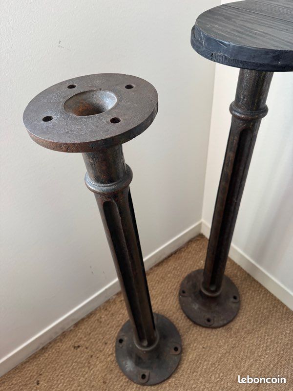 Paire de colonnes anciennes en fonte -Sellettes en fonte 120cm (image 15)