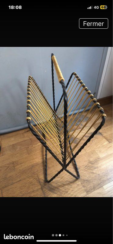 Porte revue scoubidou vintage jaune (image 3)