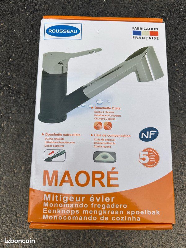 Mitigeur cuisine ROUSSEAU Maoré avec douchette extractible – Neuf (image 1)