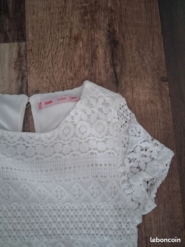 Robe blanche avec broderie 10 ans idéale cérémonie (image 2)