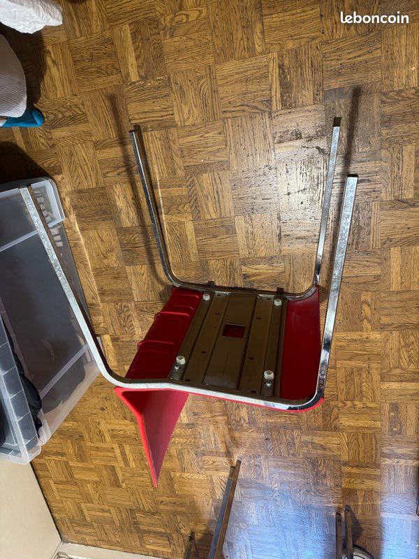 Lots 6 chaises rouge (image 4)