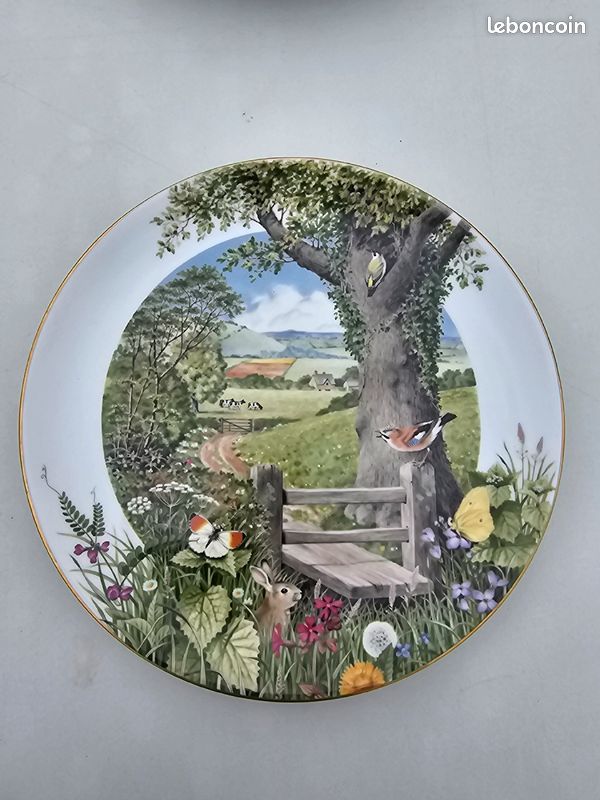Assiette royal worcester porcelain mai england (image 1)