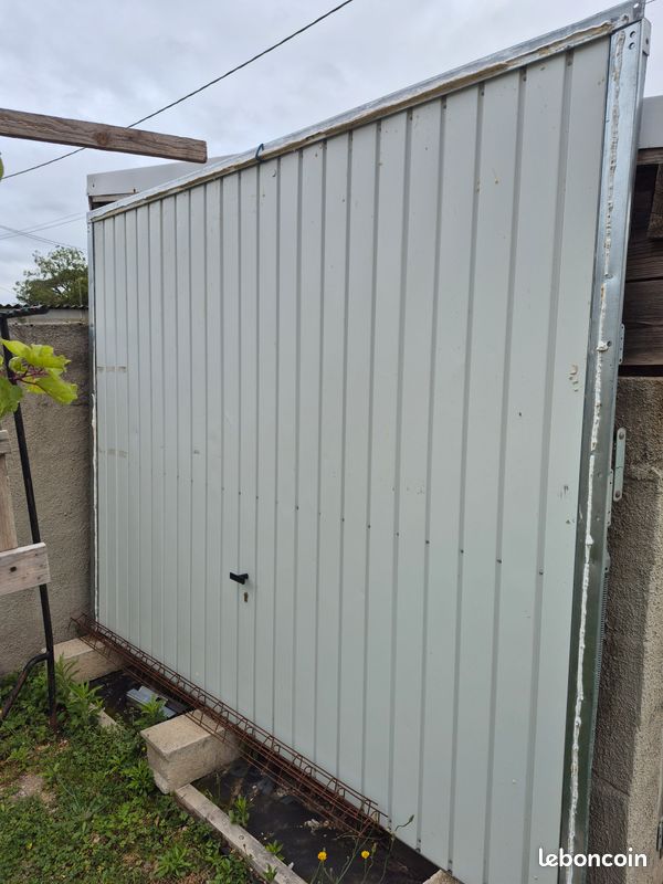 Porte de garage basculante 200x240 cm blanche (image 2)