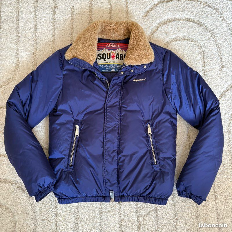 Jacket Doudoune Dsquared2 Homme Fourrure Blouson Doudoune Puffer