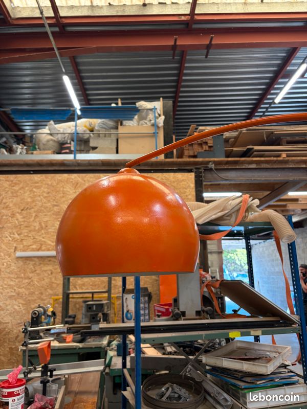 Lampadaire arc orange design vintage 70's (image 3)