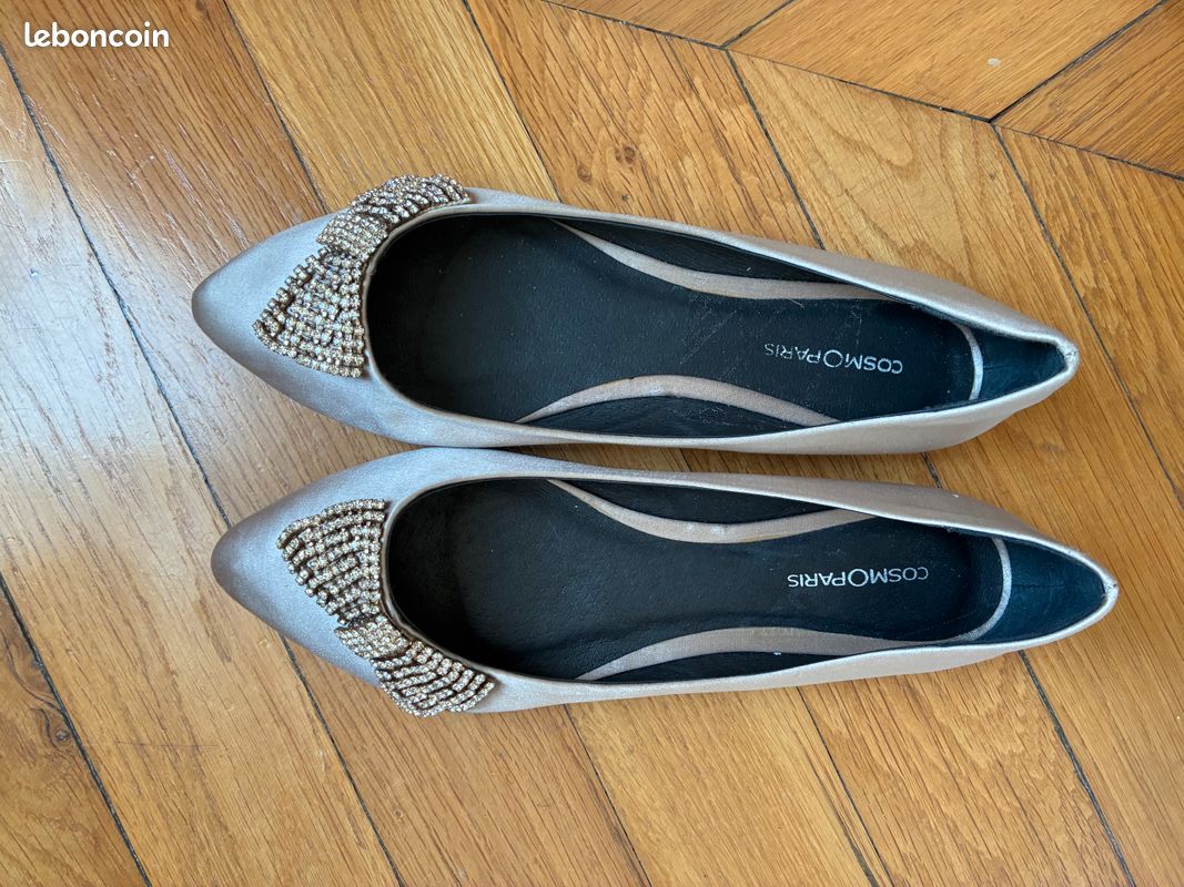 Ballerines neuves tissus et brillants (image 1)
