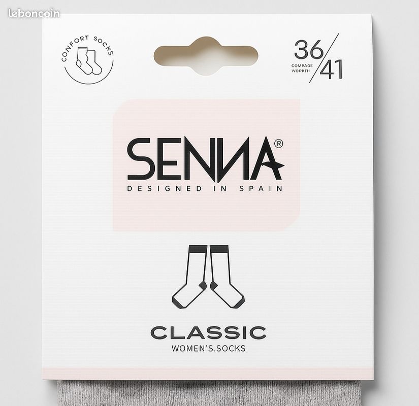 đ§Š Chaussettes coton femme SENNA gris anthracite cĆur rouge â taille 36â41 â mi-mollet â confort et Ă©lĂ©gance au quotidien (image 2)