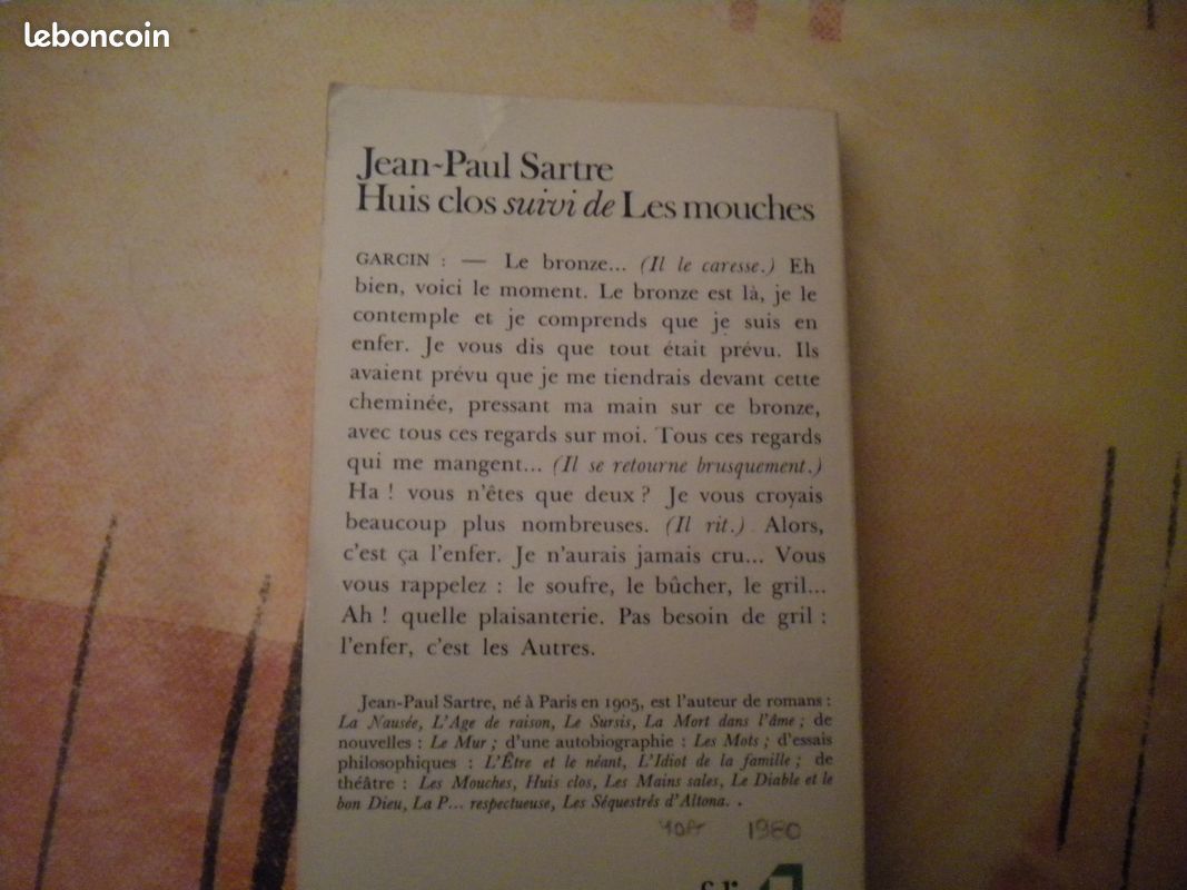 Huis Clos et Les Mouches de Sartre (image 2)