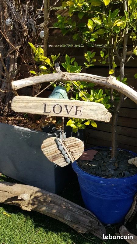 Console en bois de palette -style shabby chic- : meubles par