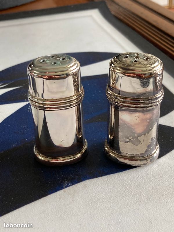 joli salière poivrière joyas design en métal chromé ou argenté neuve | eBay