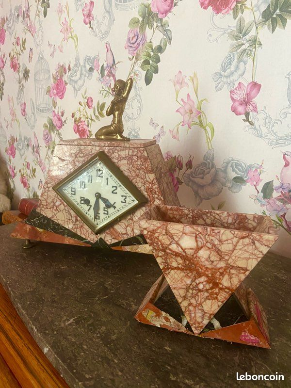 Art deco - parure horloge - marbre (image 1)