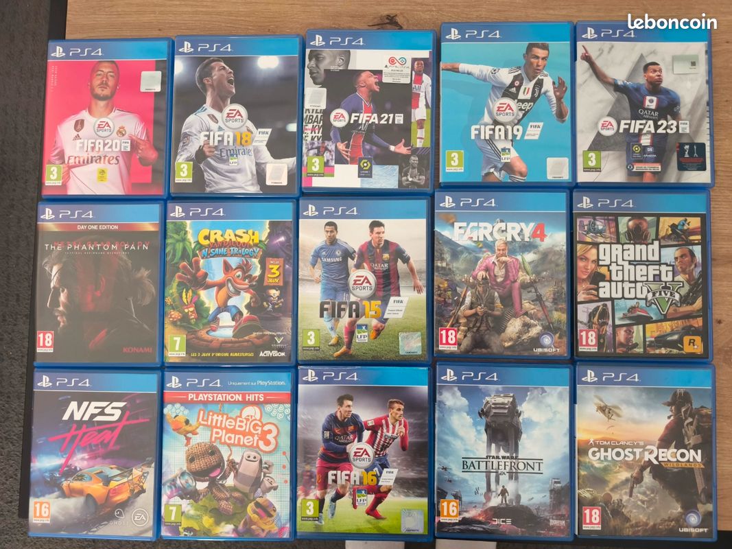 Console PS4 Slim + 15 jeux + câble d'alimentation+ 1 manette (image 6)