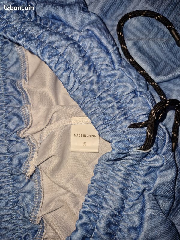 Ensemble polo short bleu clir (image 2)