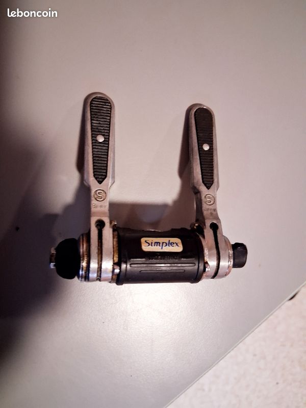 Leviers De Vitesse Simplex, Acier, Argent, Pour Vélo Route Classique 1960/70, France