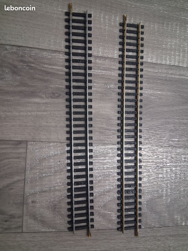 24 Rails Droits Jouef HO – Acier 25cm – Vintage Modélisme Ferroviaire – Réf 475