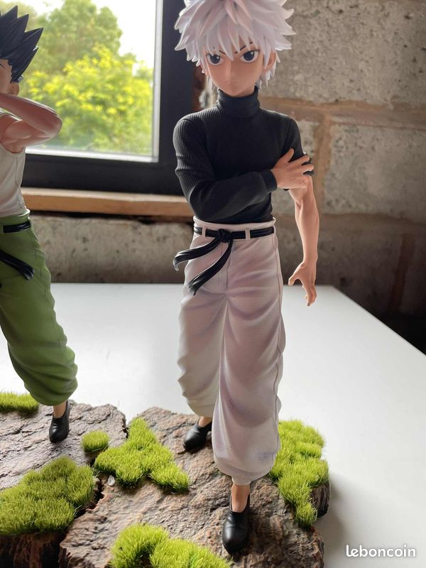 Set De 2 Figurines HxH Killua Et Gon – PVC 27 Cm – Statuettes Collection, Décoration De Bureau