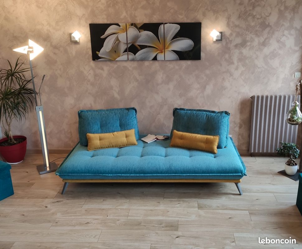 Vends canapé avec dossiers amovibles (image 1)
