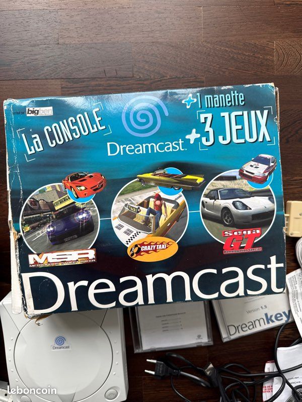 Fourreau De Console Sega Dreamcast Big Ben - Boîte Vide Avec Pack 3 Jeux