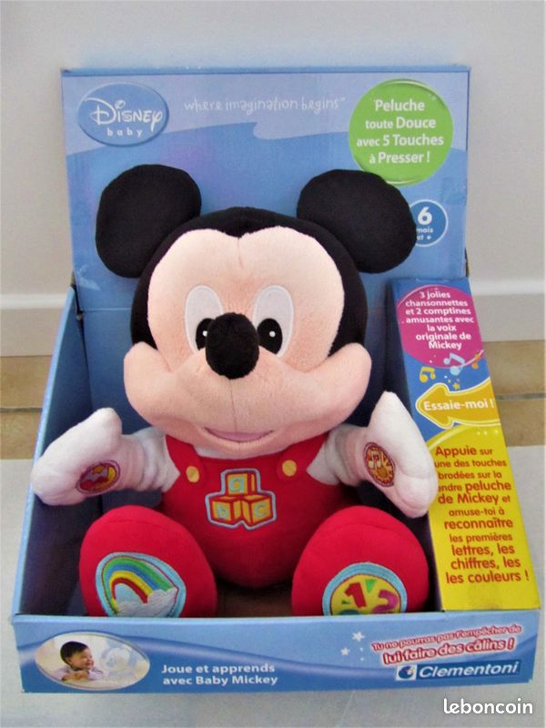 Peluche parlante Baby Mickey TBE 6M+ (image 1)
