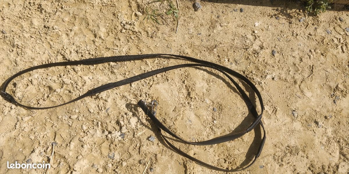 Filet (bridon) taille cheval noir attaches mousquetons (image 6)