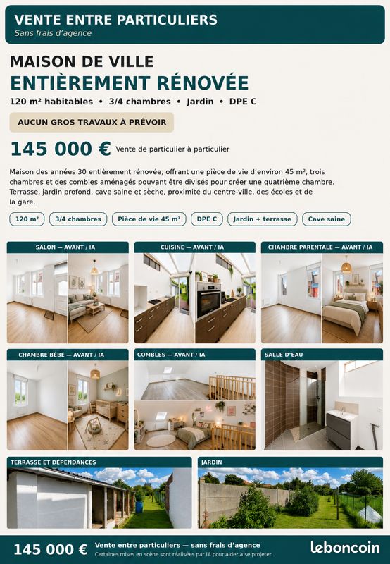 Maison 5 pièces 120 m² · à Somain · 120 m² · 145 000 €