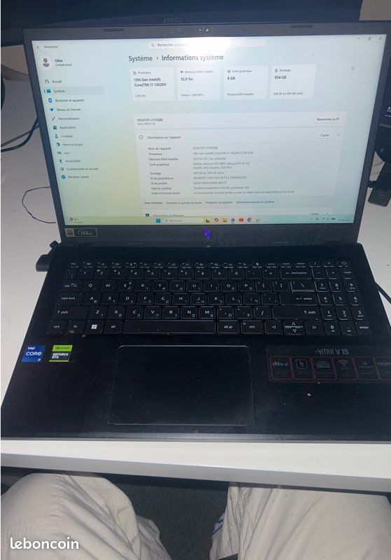 Pc portable Acer Nitro V 15 — i7 13620H, 32go DDR5, RTX 4060, 1To SSD (image 1)