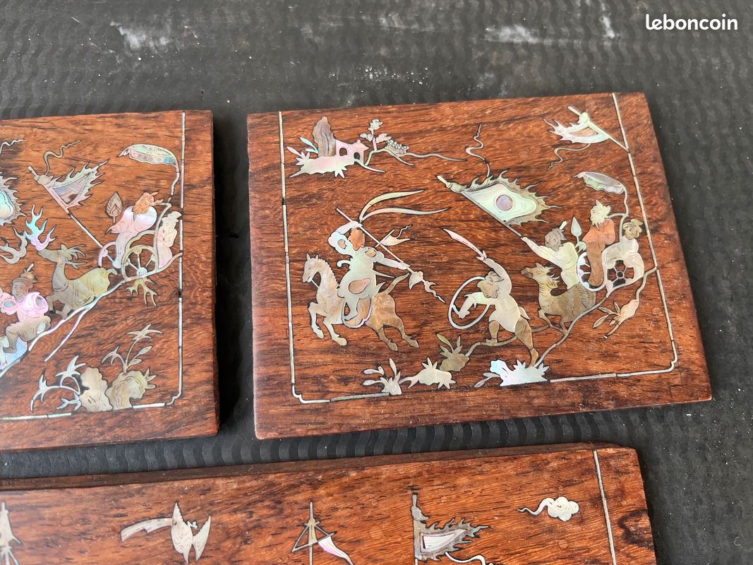 Étoile Murale En Bois Précieux (rose, Pernambouc) - Artisanal, Intarsia Fait Main