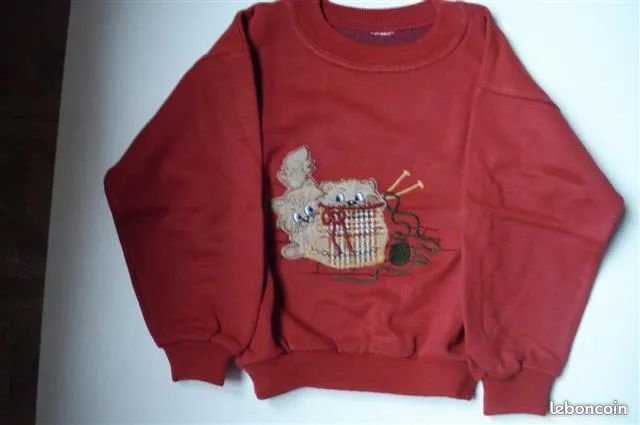 Sweat rouge - 3 ans - fille (image 1)