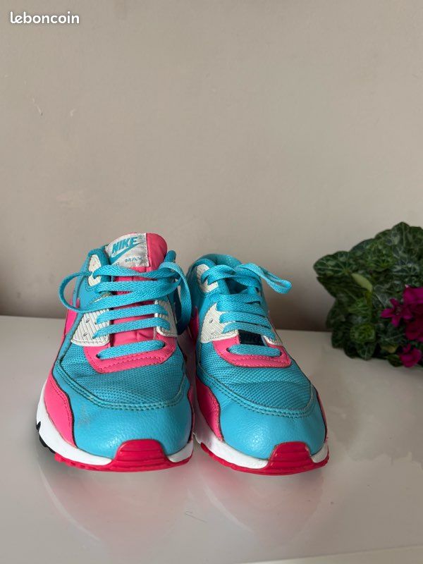 Nike Air Max 90 – Style rétro turquoise rose Chaussures