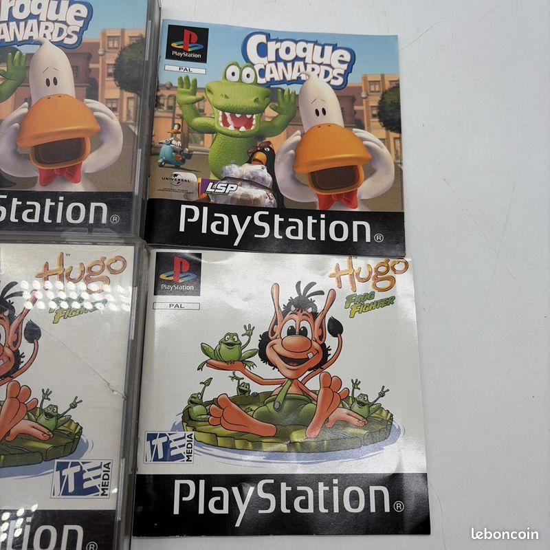 Lot De 5 Jeux PS1 : Scrars, Croque Canards, Egypte Et Autres - Très Bon état