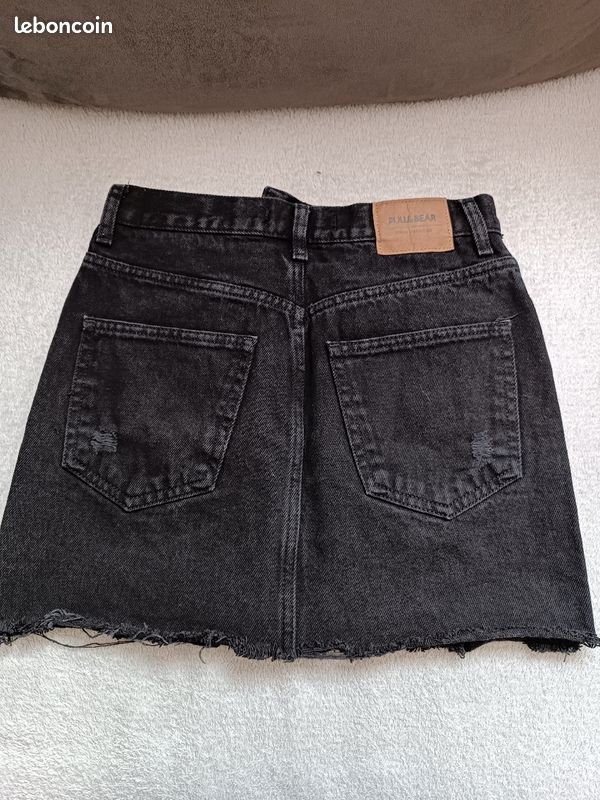 Jupe en jean effet troué (image 3)