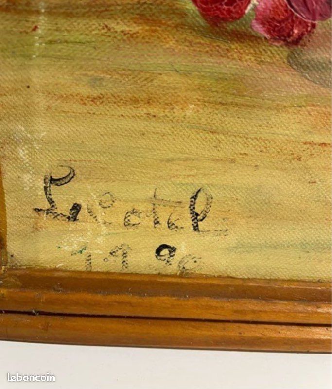 Tableau signé « Bouquet de fleurs » (image 7)