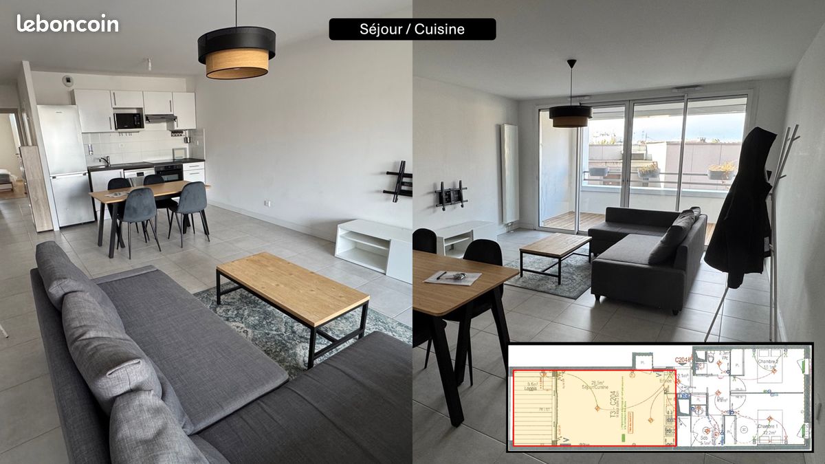 Appartement 3 pièces 64 m² · à Toulouse · 64 m² · 1 350 €