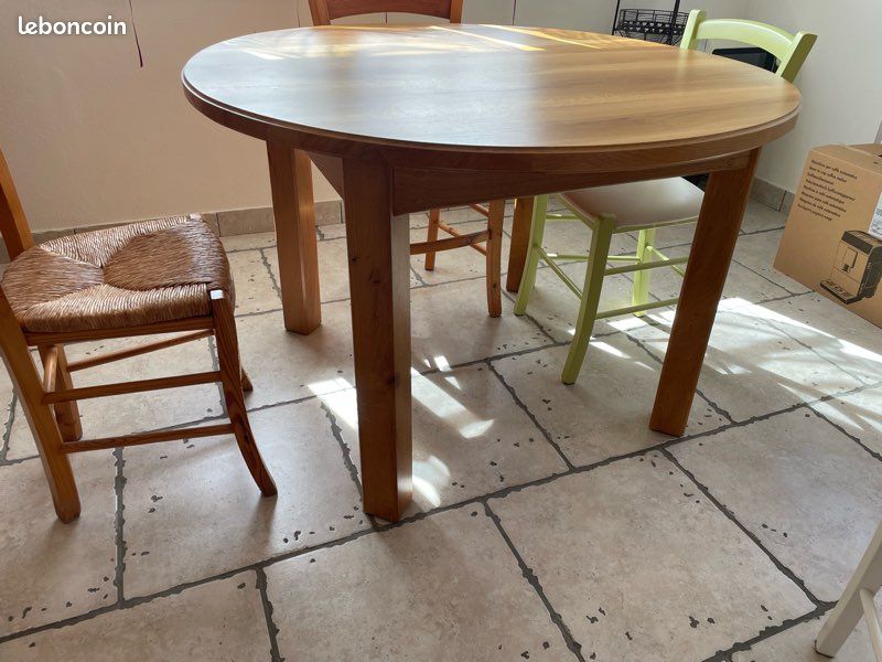 Immobilier cuisine table chêne massif (image 1)