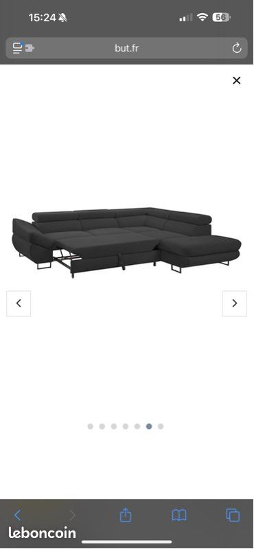 Canapé d’angle convertible et coffre (image 6)
