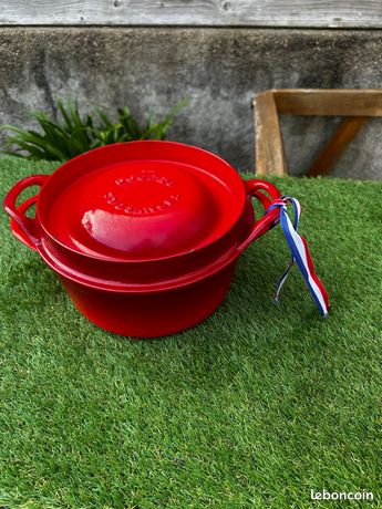 Plat Ovale Le Creuset En Fonte émaillée Blanc - Ø 32 Cm - Vintage - Fabriqué En France