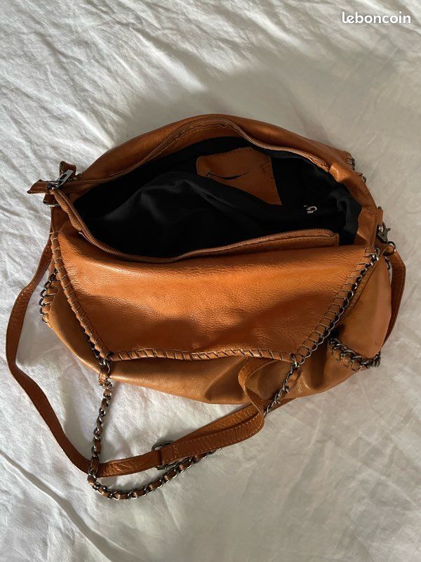 Sac cuir camel (image 4)