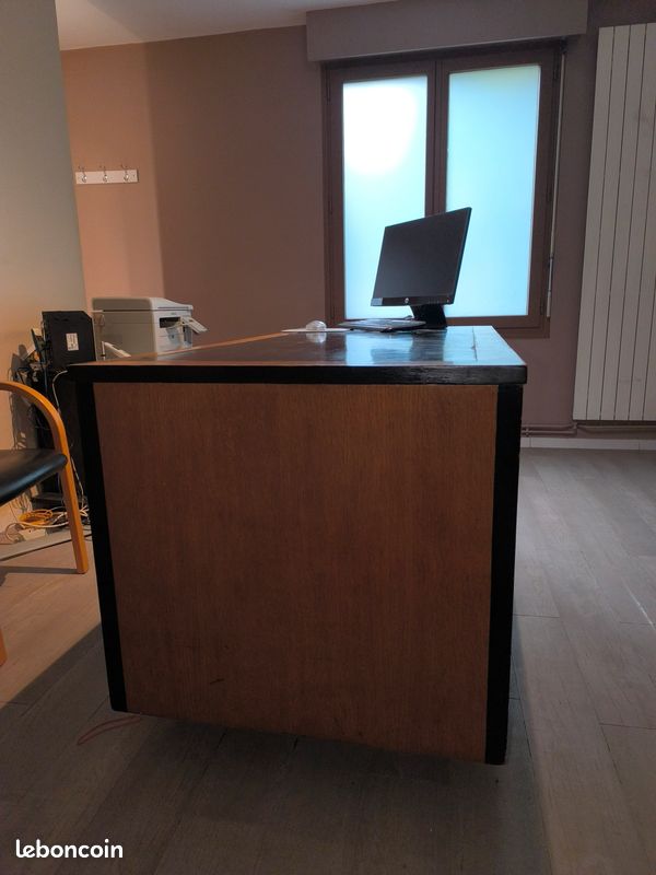 Bureau années 40-50 vernis au tampon (image 6)