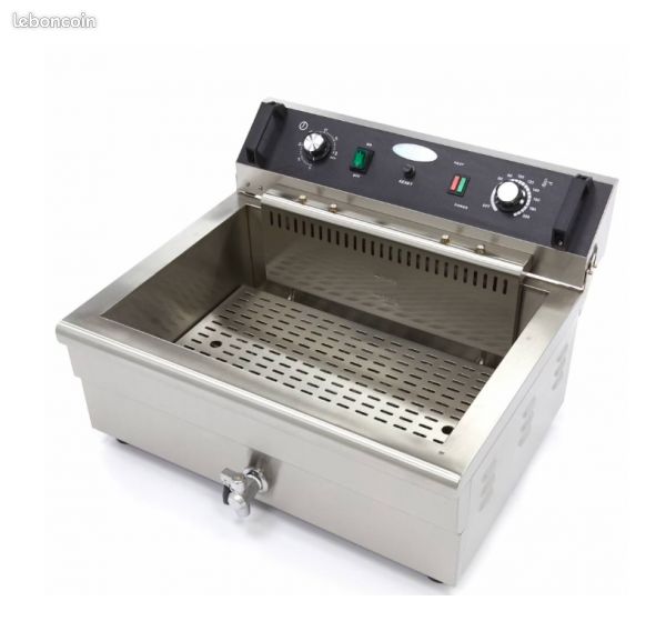 đ Friteuse 20 L inox professionnelle â neuve, avec robinet de vidange (image 3)