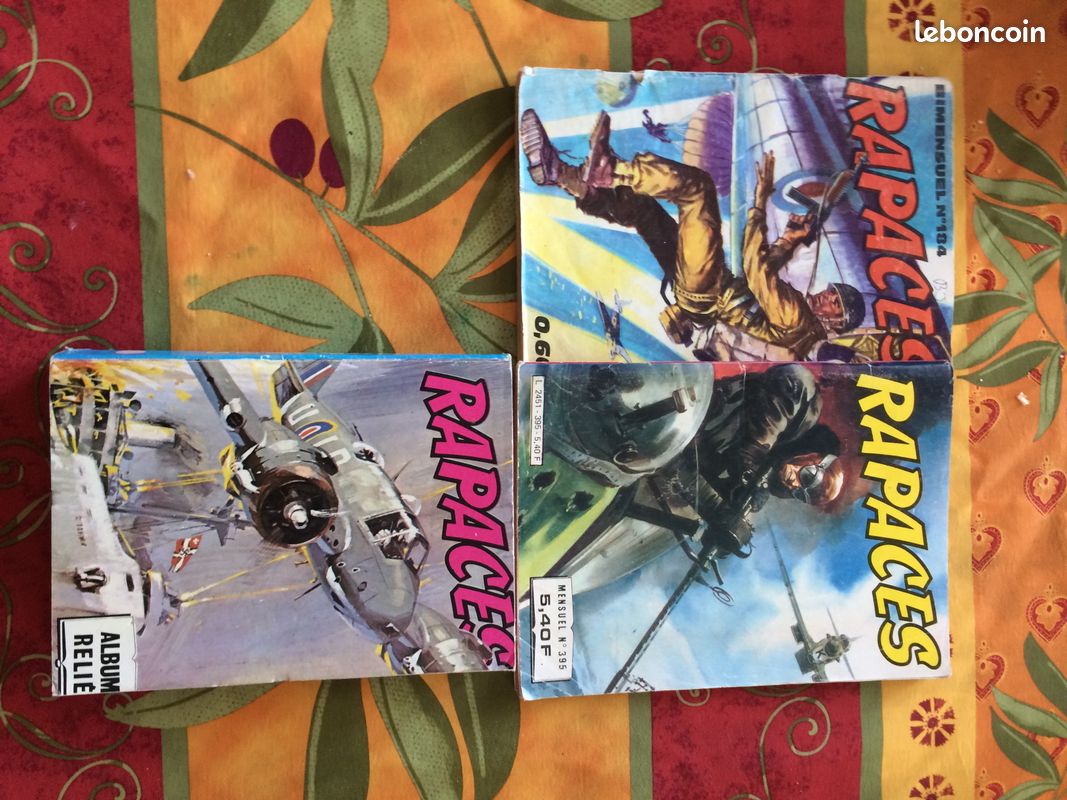 Lot de 6 bd anciennes rapaces no184, 395, et 1 album de 4 bd sans no (image 1)