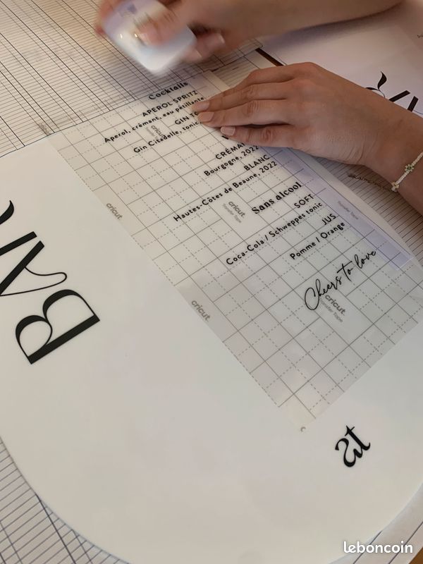 Panneau de bar en plexiglass givré blanc (image 4)