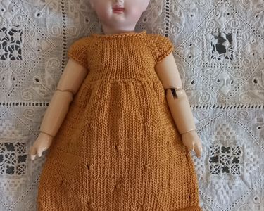 Robe Pour Poupée Bleuette 29 Cm – Coton Vintage