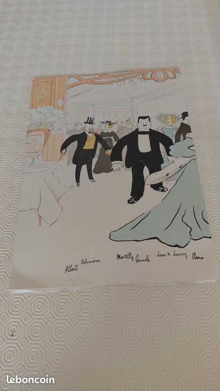 Grande Carte Menu Vintage Maxim’s De Paris – Années 80 – Collector État Neuf